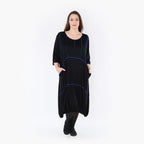 AKH Fashion Kleid 6564 Thea, Schwarz/Blau