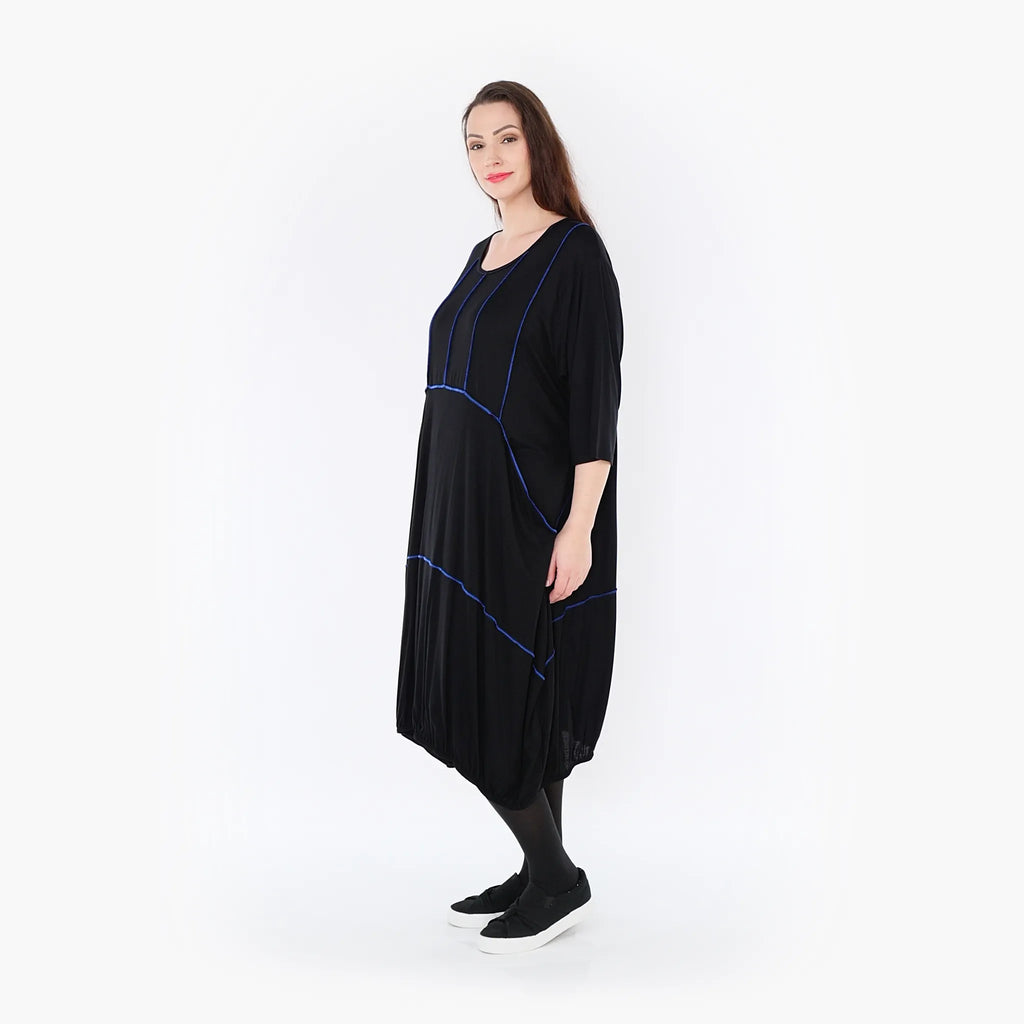 AKH Fashion Kleid 6564 Thea, Schwarz/Blau