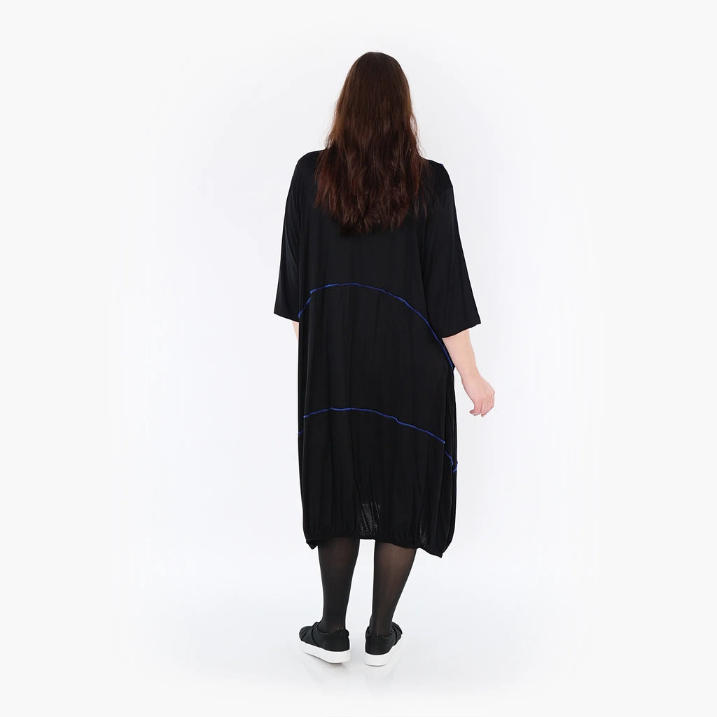 AKH Fashion Kleid 6564 Thea, Schwarz/Blau