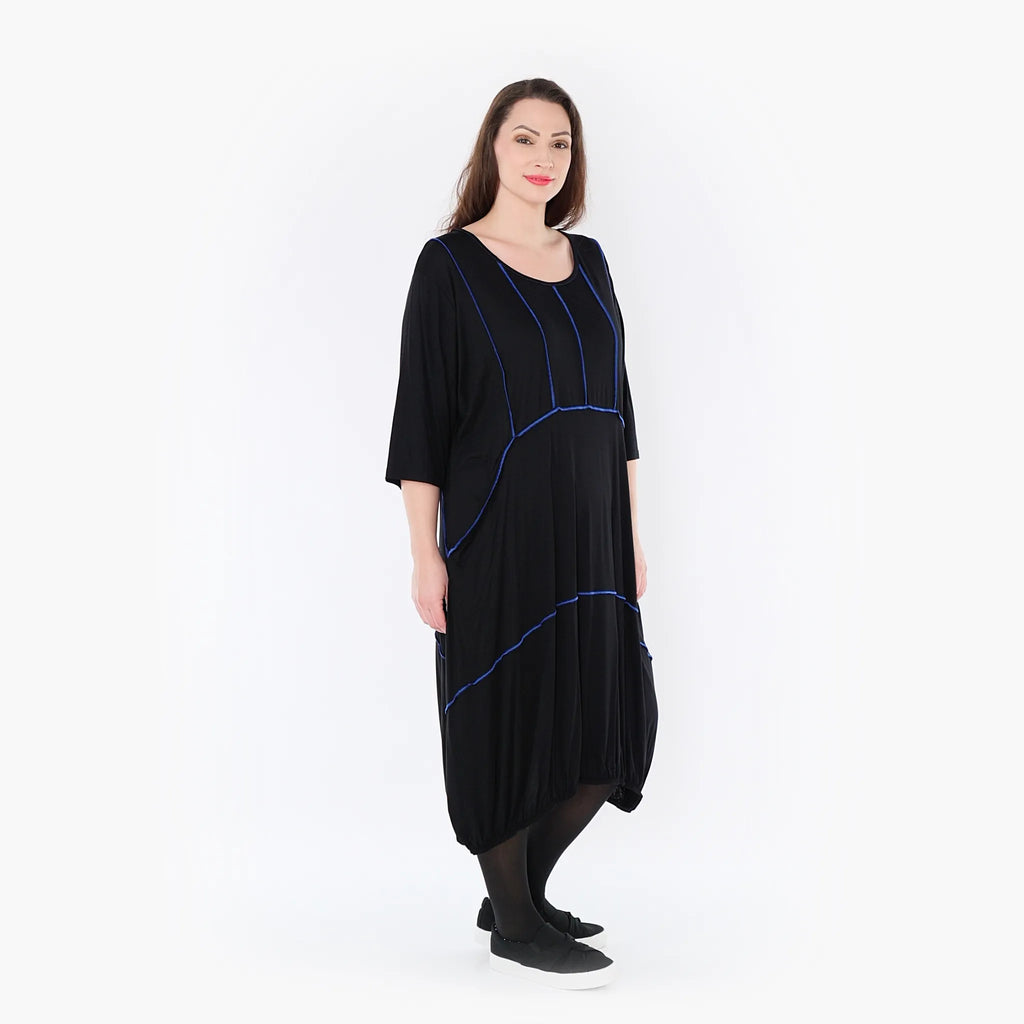 AKH Fashion Kleid 6564 Thea, Schwarz/Blau