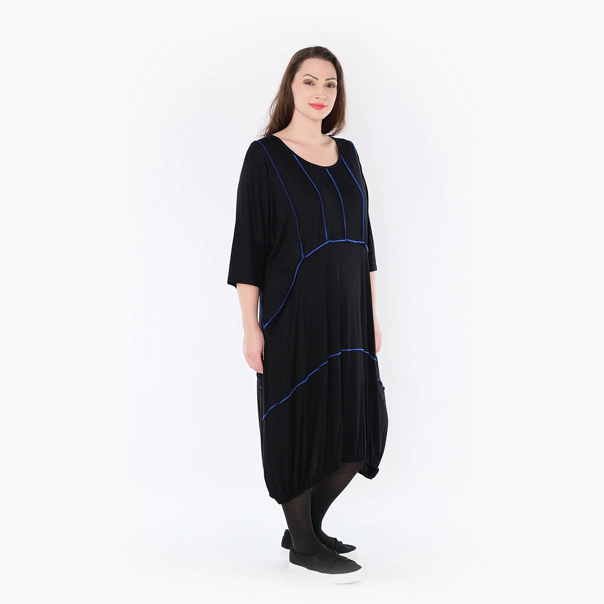 AKH Fashion Kleid 6564 Thea, Schwarz/Blau