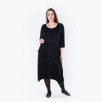 AKH Fashion Kleid 6564 Thea, Schwarz/Blau