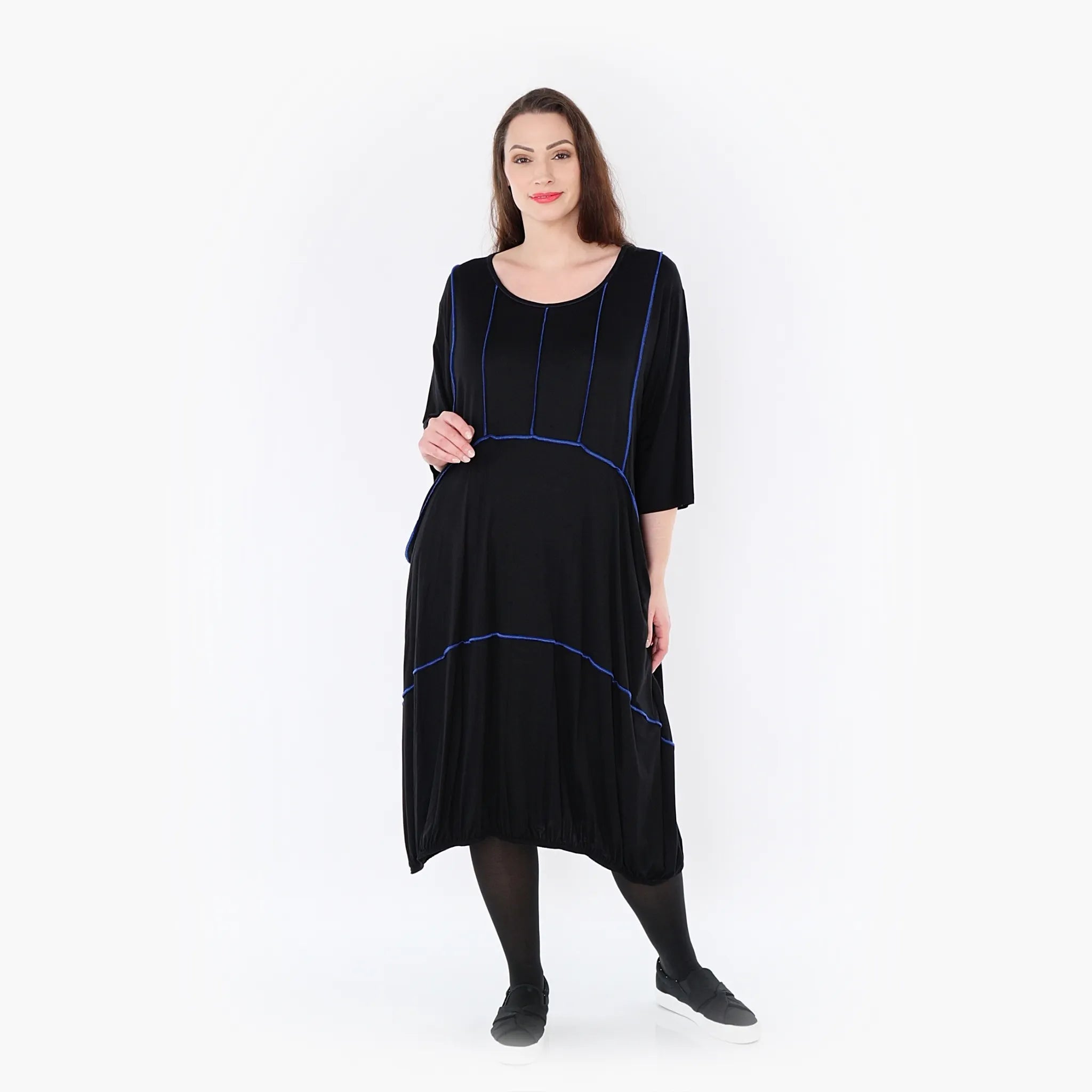 AKH Fashion Kleid 6564 Thea, Schwarz/Blau