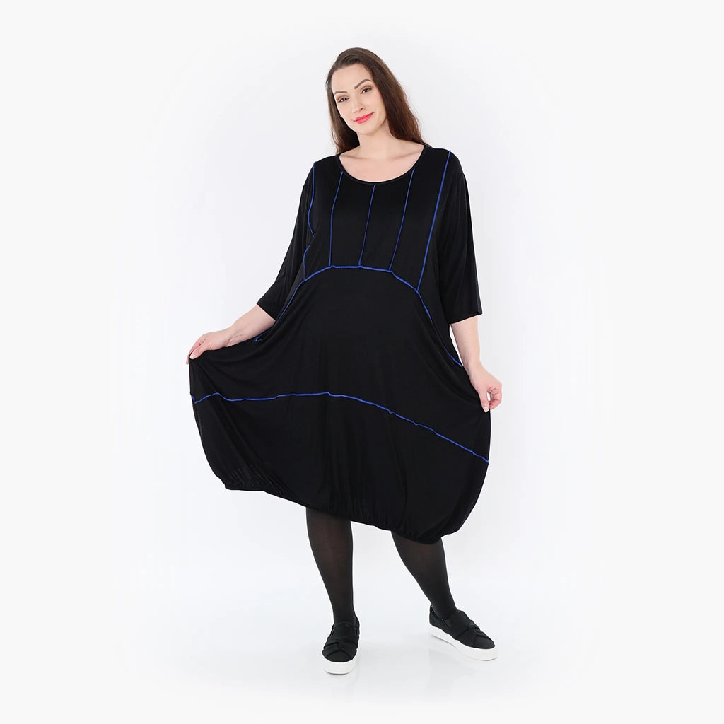 AKH Fashion Kleid 6564 Thea, Schwarz/Blau