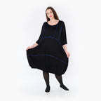 AKH Fashion Kleid 6564 Thea, Schwarz/Blau
