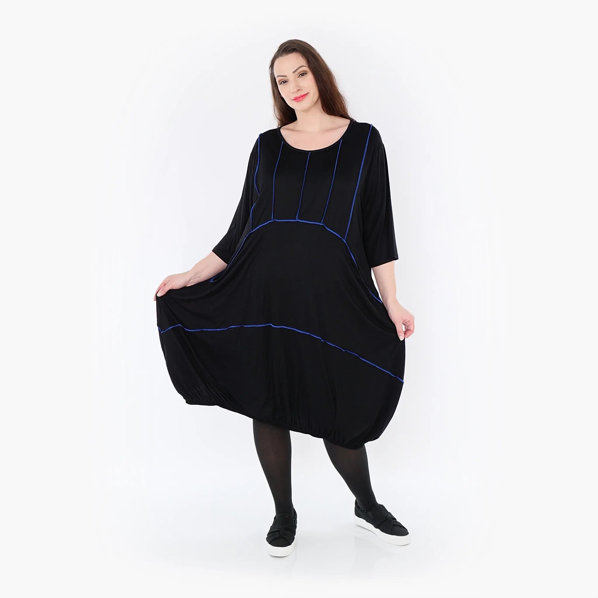 AKH Fashion Kleid 6564 Thea, Schwarz/Blau