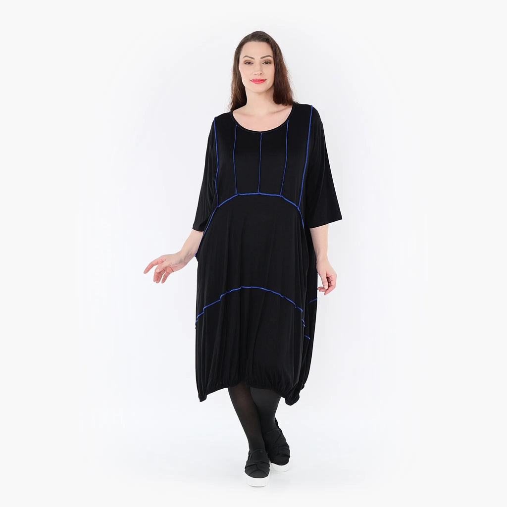 AKH Fashion Kleid 6564 Thea, Schwarz/Blau