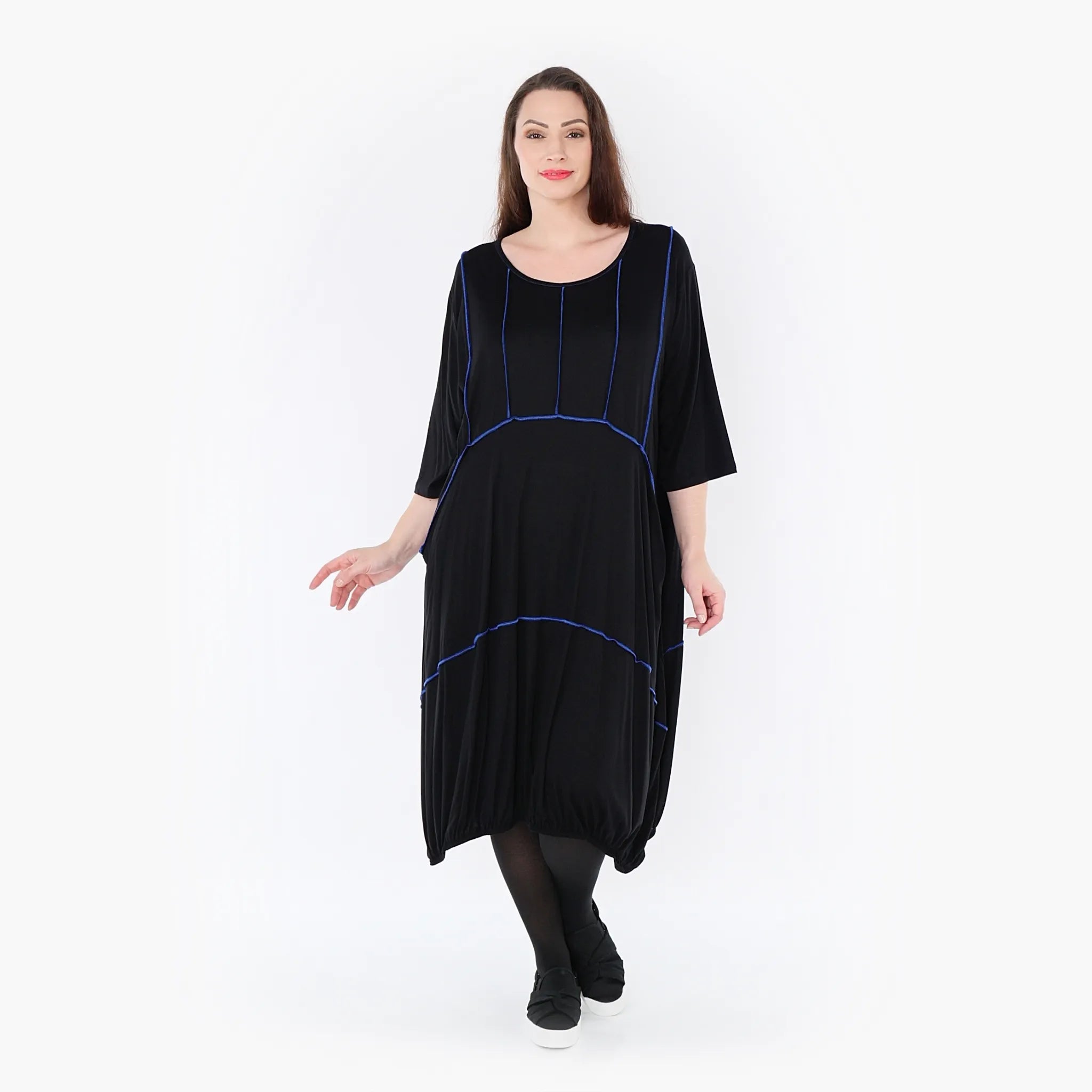 AKH Fashion Kleid 6564 Thea, Schwarz/Blau