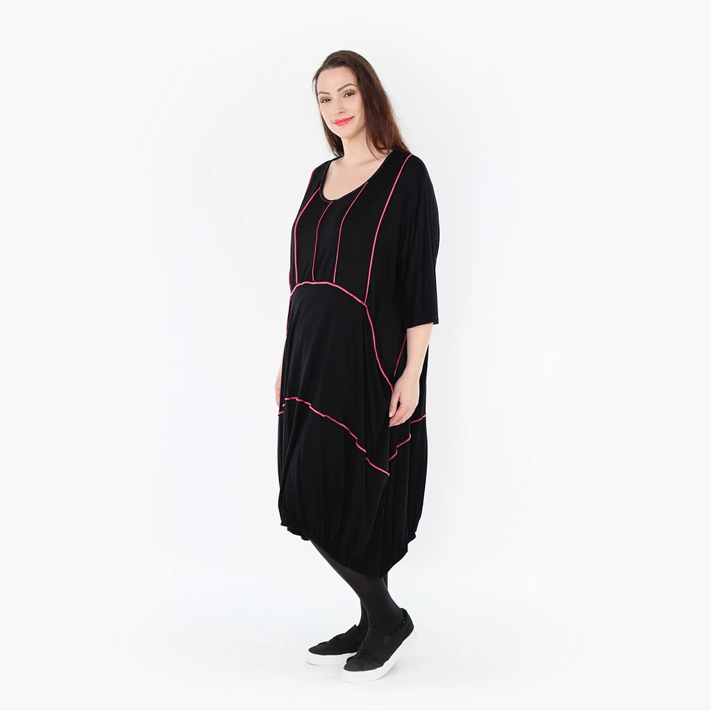 Robe AKH 6564, Noir-Fuchsia
