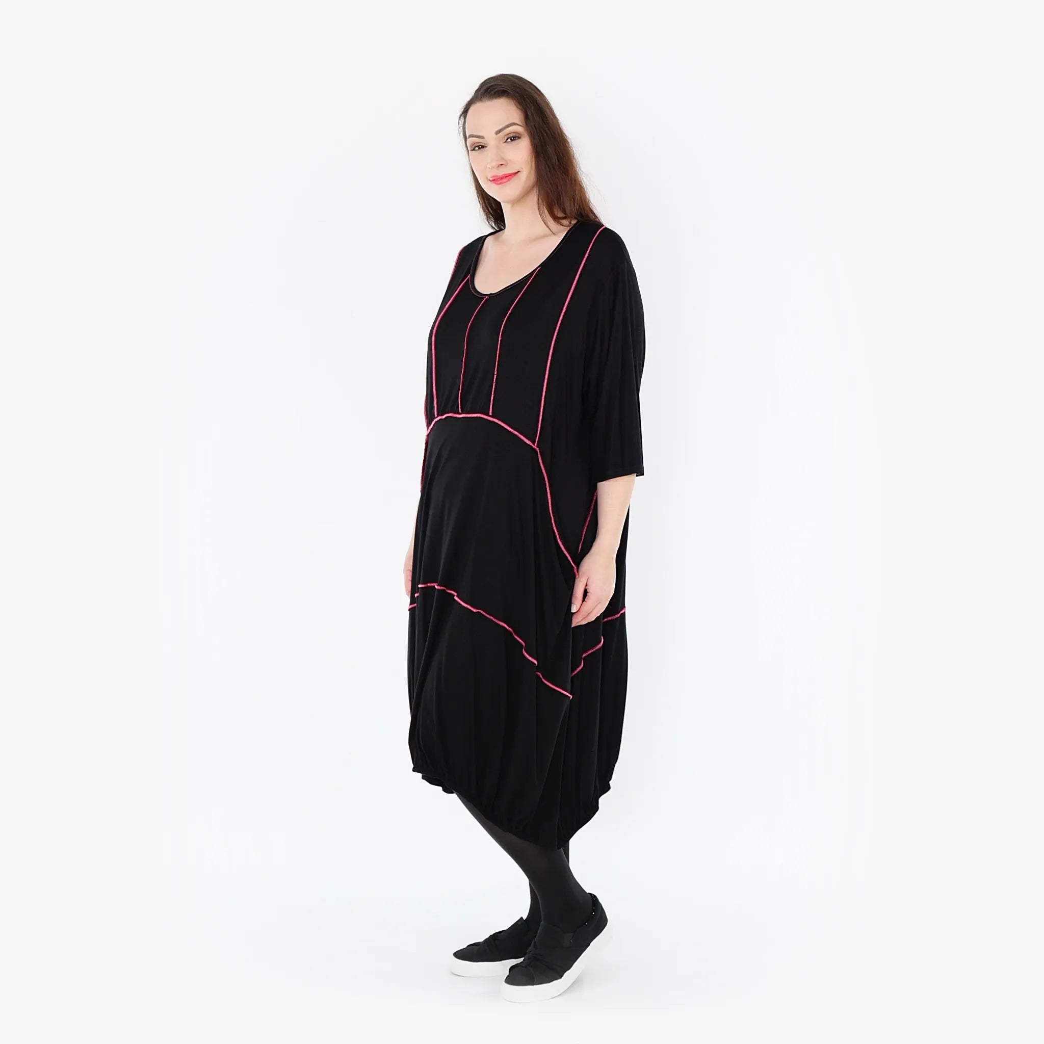 Robe AKH 6564, Noir-Fuchsia