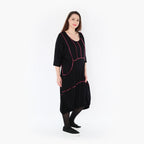 Robe AKH 6564, Noir-Fuchsia