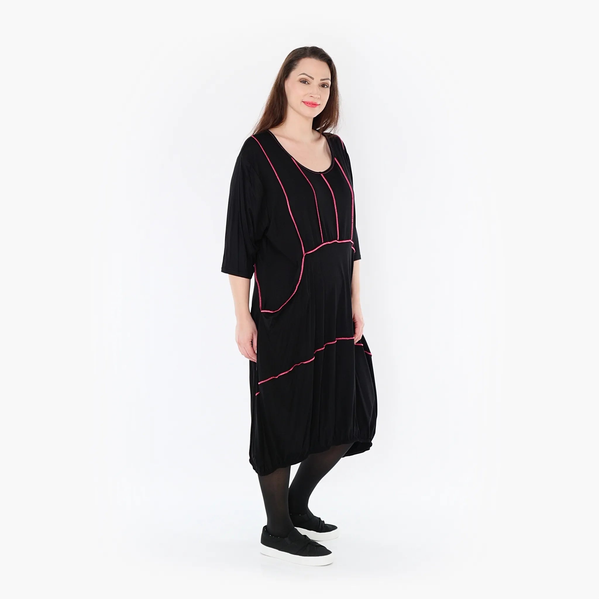 Robe AKH 6564, Noir-Fuchsia