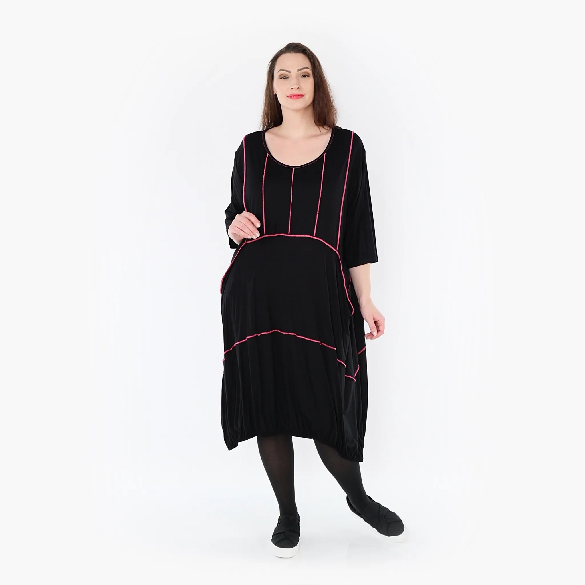 Robe AKH 6564, Noir-Fuchsia