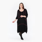 Robe AKH 6564, Noir-Fuchsia