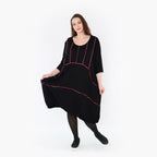 Robe AKH 6564, Noir-Fuchsia