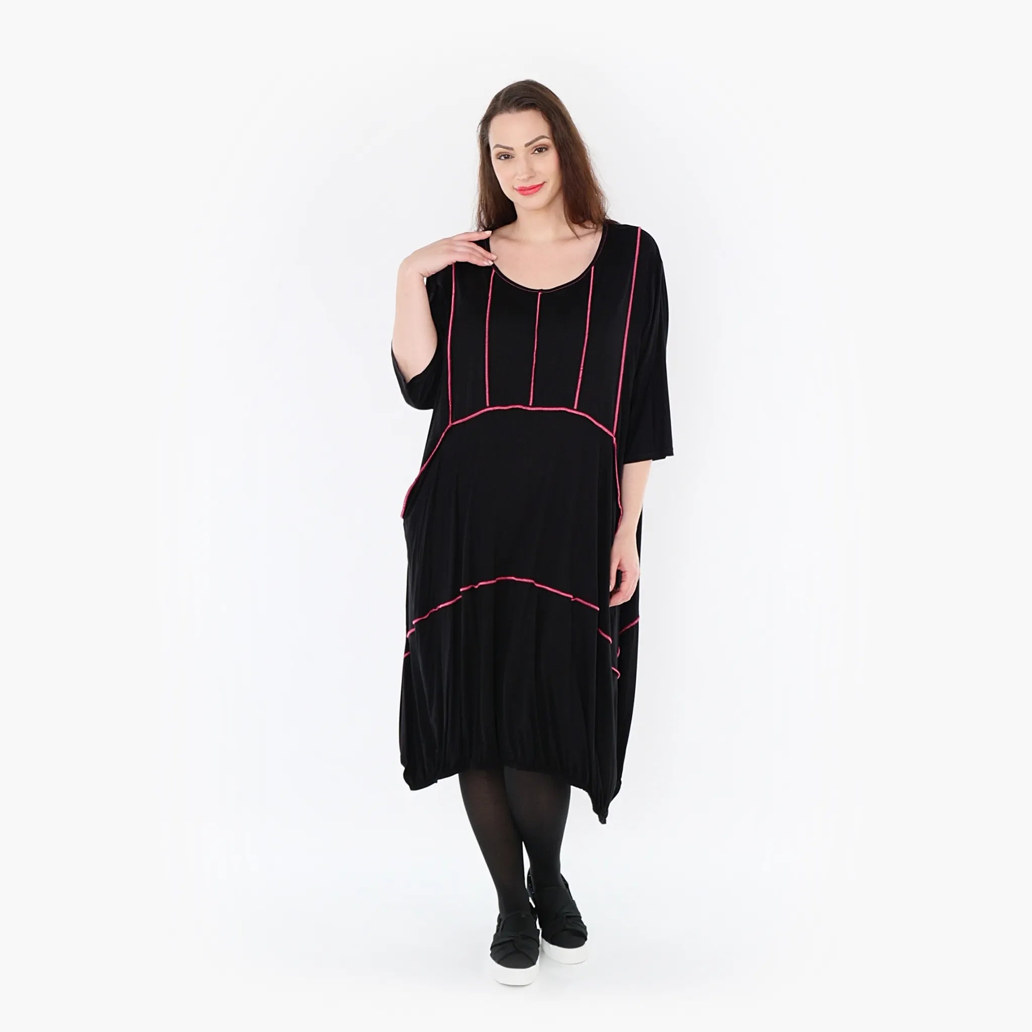 Robe AKH 6564, Noir-Fuchsia