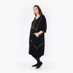 AKH Fashion Kleid 6564 Thea, Schwarz/Gelb