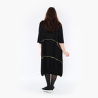 AKH Fashion Kleid 6564 Thea, Schwarz/Gelb