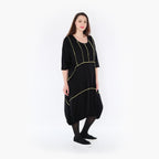 AKH Fashion Kleid 6564 Thea, Schwarz/Gelb