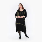 AKH Fashion Kleid 6564 Thea, Schwarz/Gelb