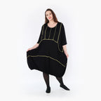 AKH Fashion Kleid 6564 Thea, Schwarz/Gelb