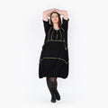 AKH Fashion Kleid 6564 Thea, Schwarz/Gelb