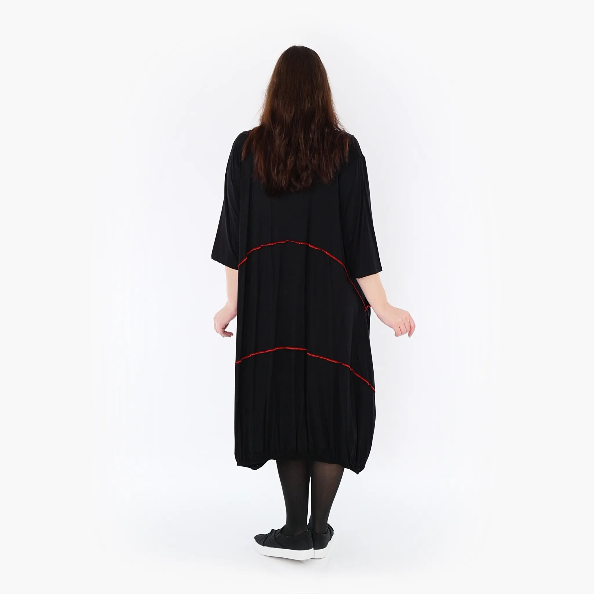 AKH Fashion Kleid 6564 Thea, Schwarz/Rot