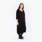 AKH Fashion Kleid 6564 Thea, Schwarz/Rot