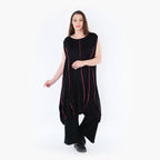 AKH 6913 Tunic, black-fuchsia