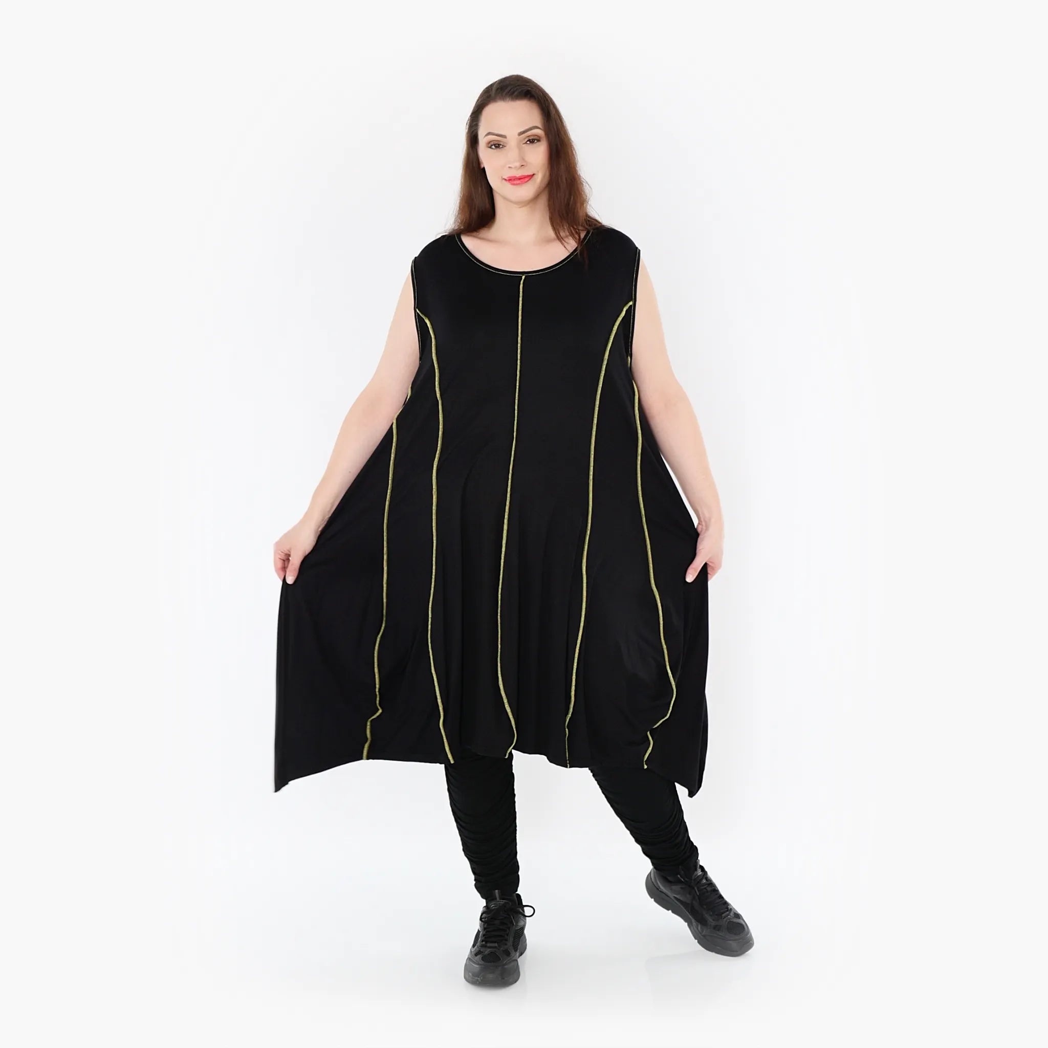 AKH Fashion Tunika 6913 Thea, Schwarz/Gelb