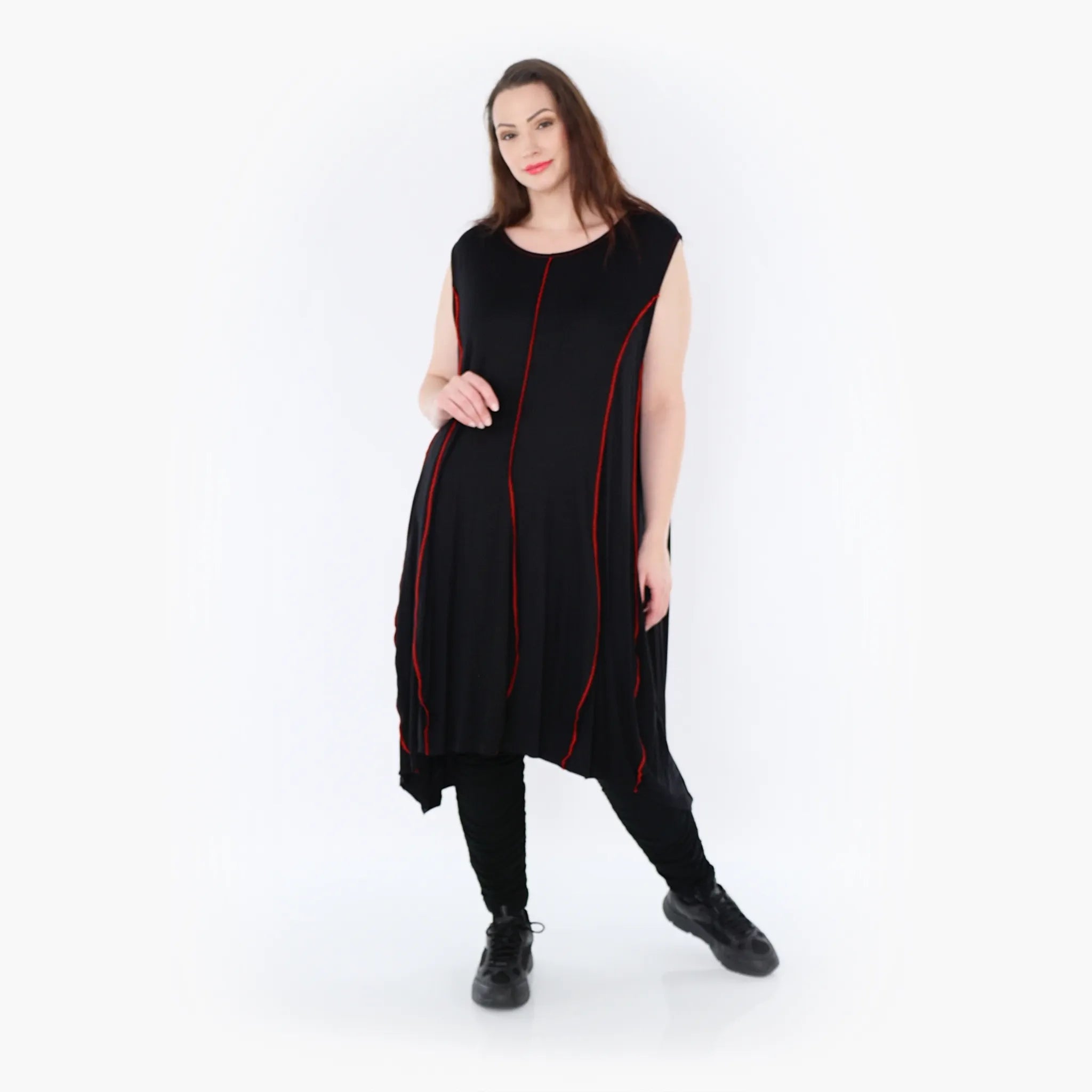 AKH Fashion Tunika 6913 Thea, Schwarz/Rot