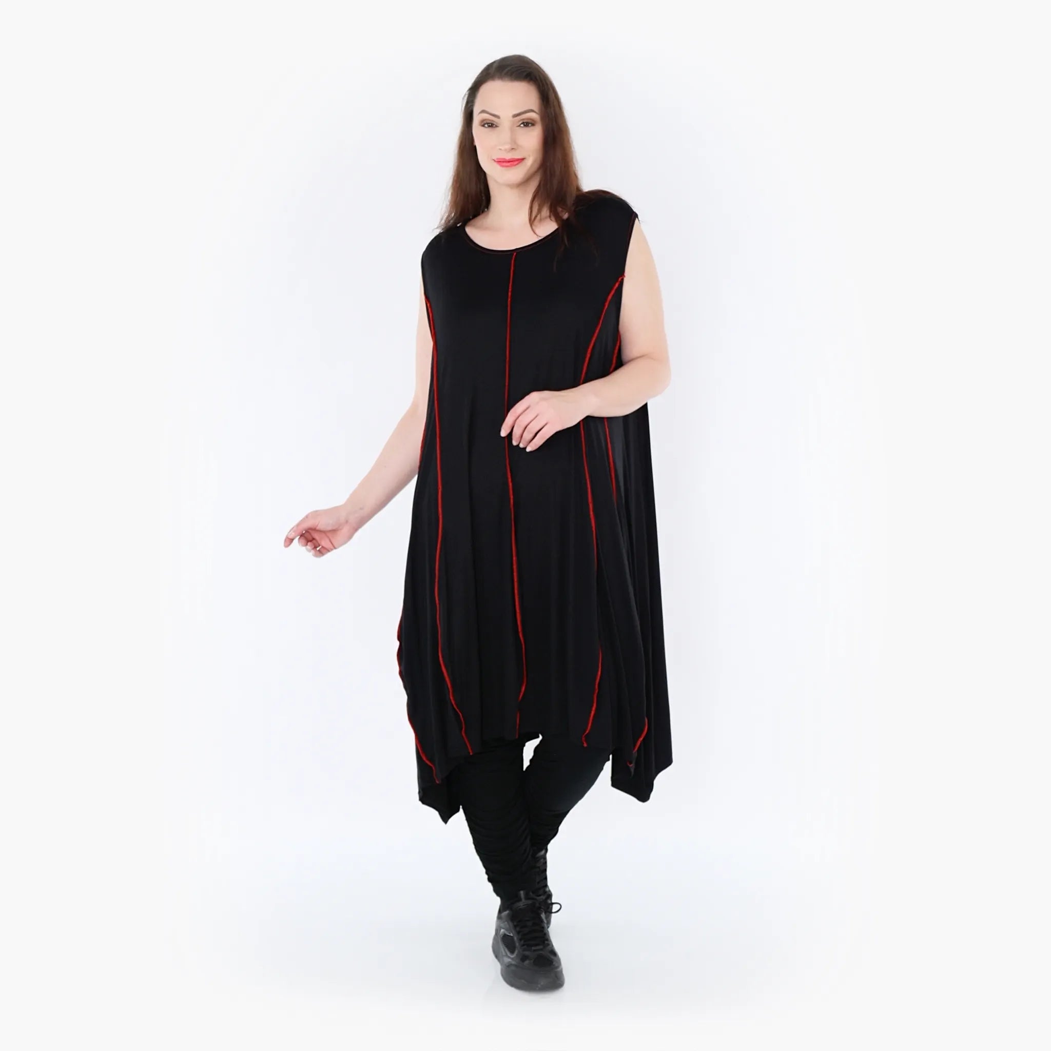 AKH Fashion Tunika 6913 Thea, Schwarz/Rot