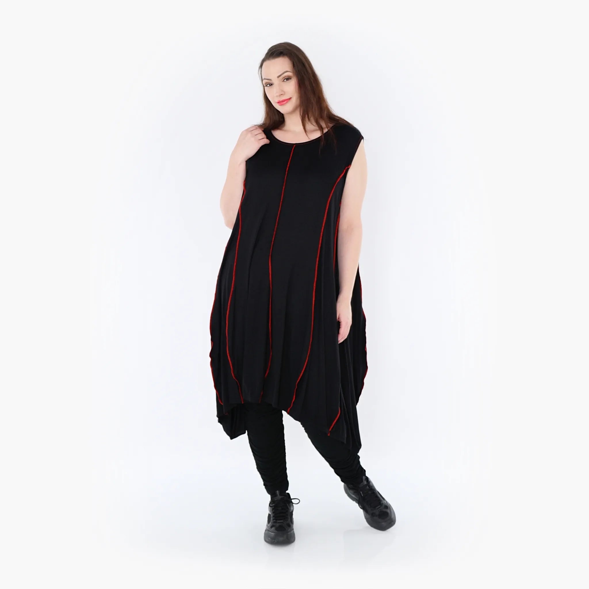 AKH Fashion Tunika 6913 Thea, Schwarz/Rot