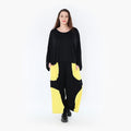 AKH Fashion Trousers 6914 Thea, Black/Yellow