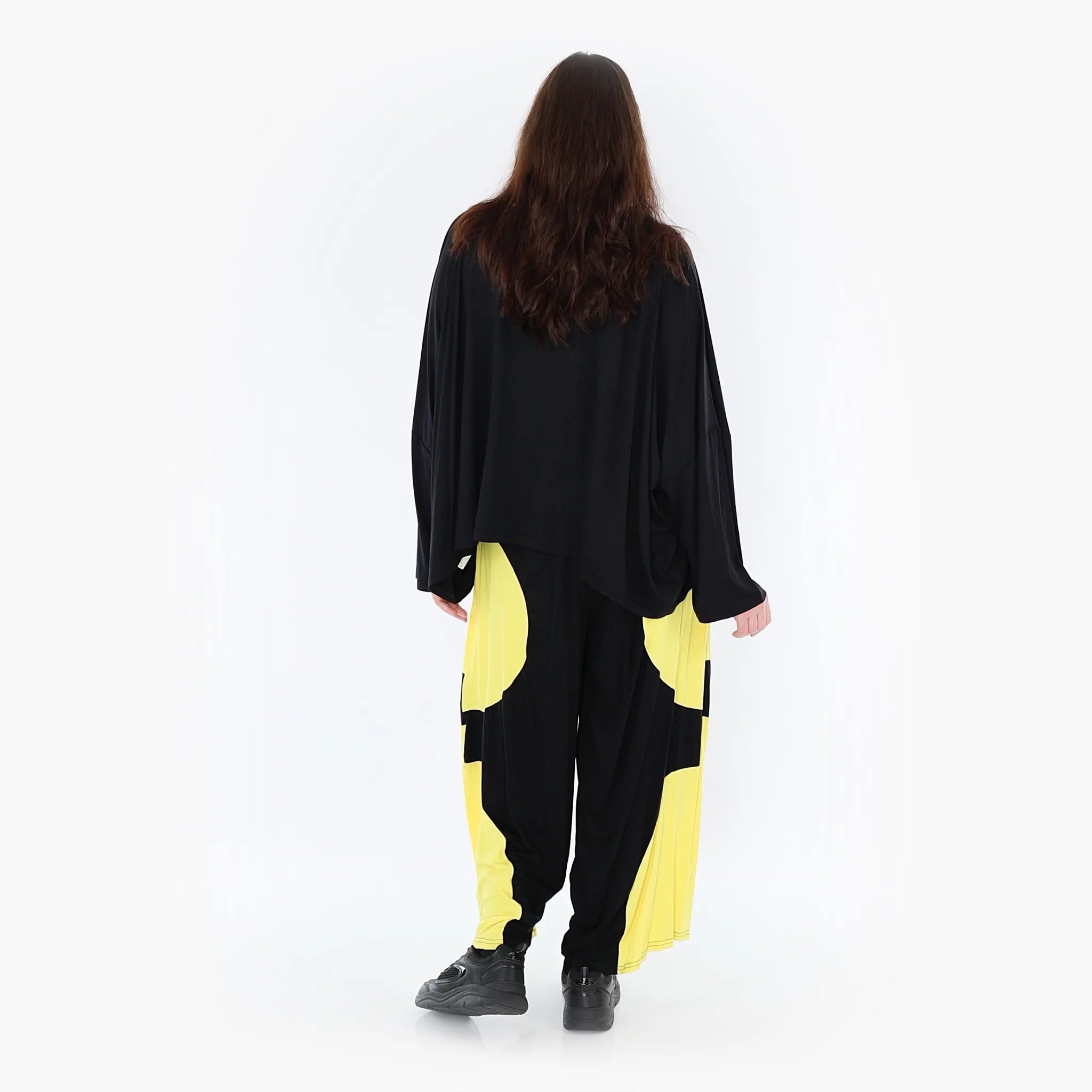 AKH Fashion Trousers 6914 Thea, Black/Yellow