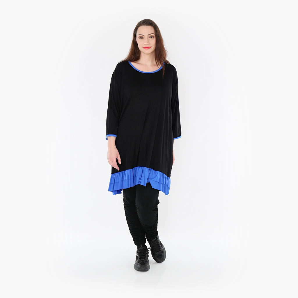 AKH Fashion Shirt 6916 Thea, Schwarz/Blau