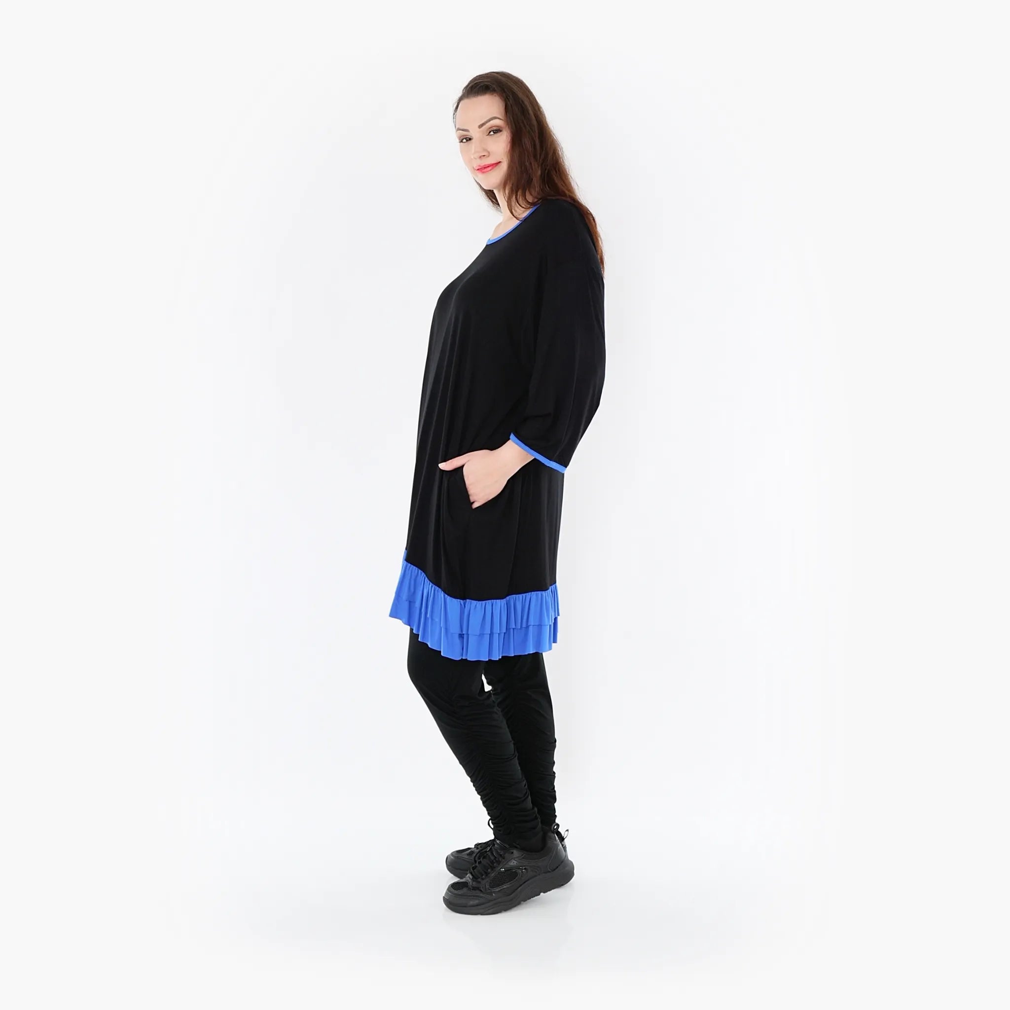 AKH Fashion Shirt 6916 Thea, Schwarz/Blau