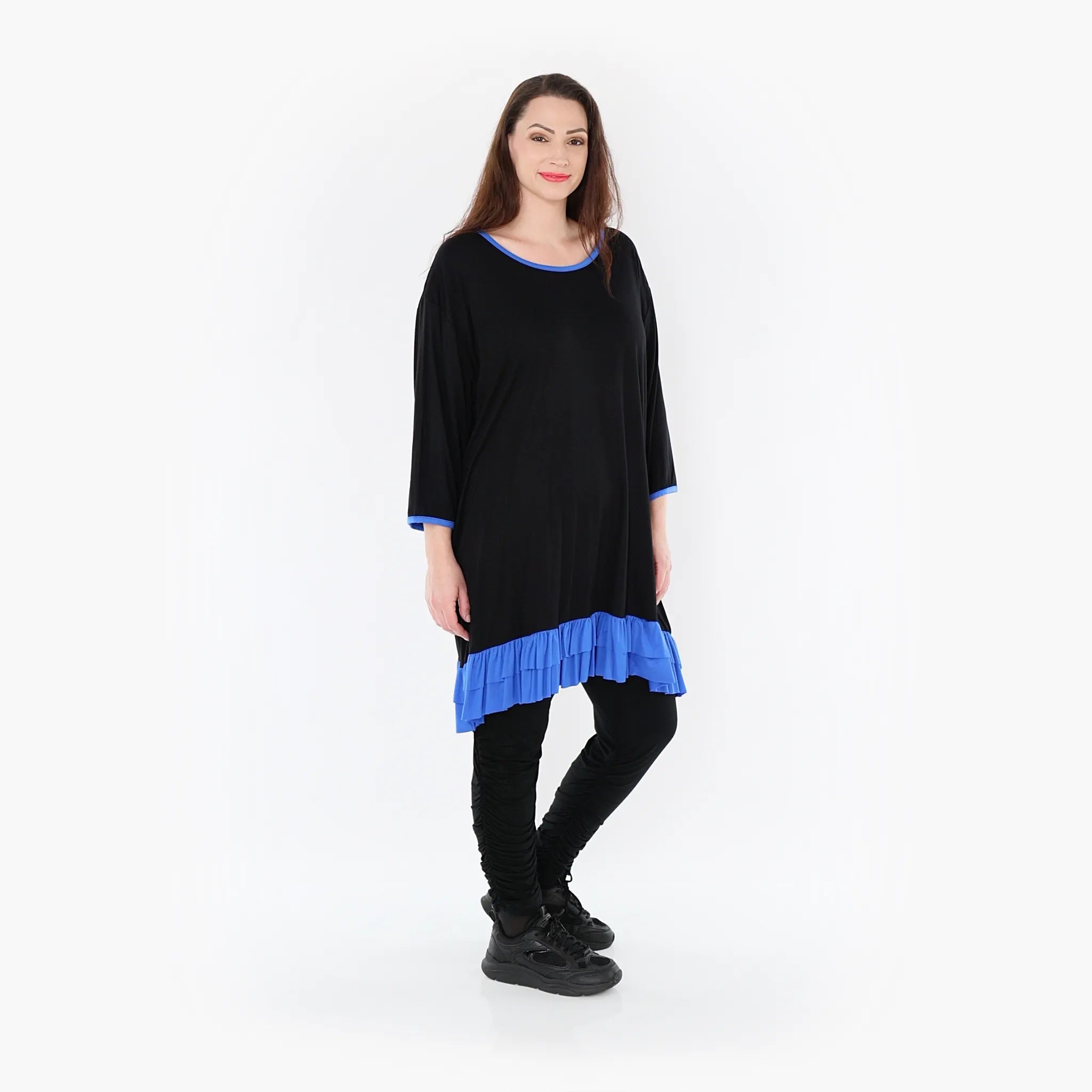 AKH Fashion Shirt 6916 Thea, Schwarz/Blau