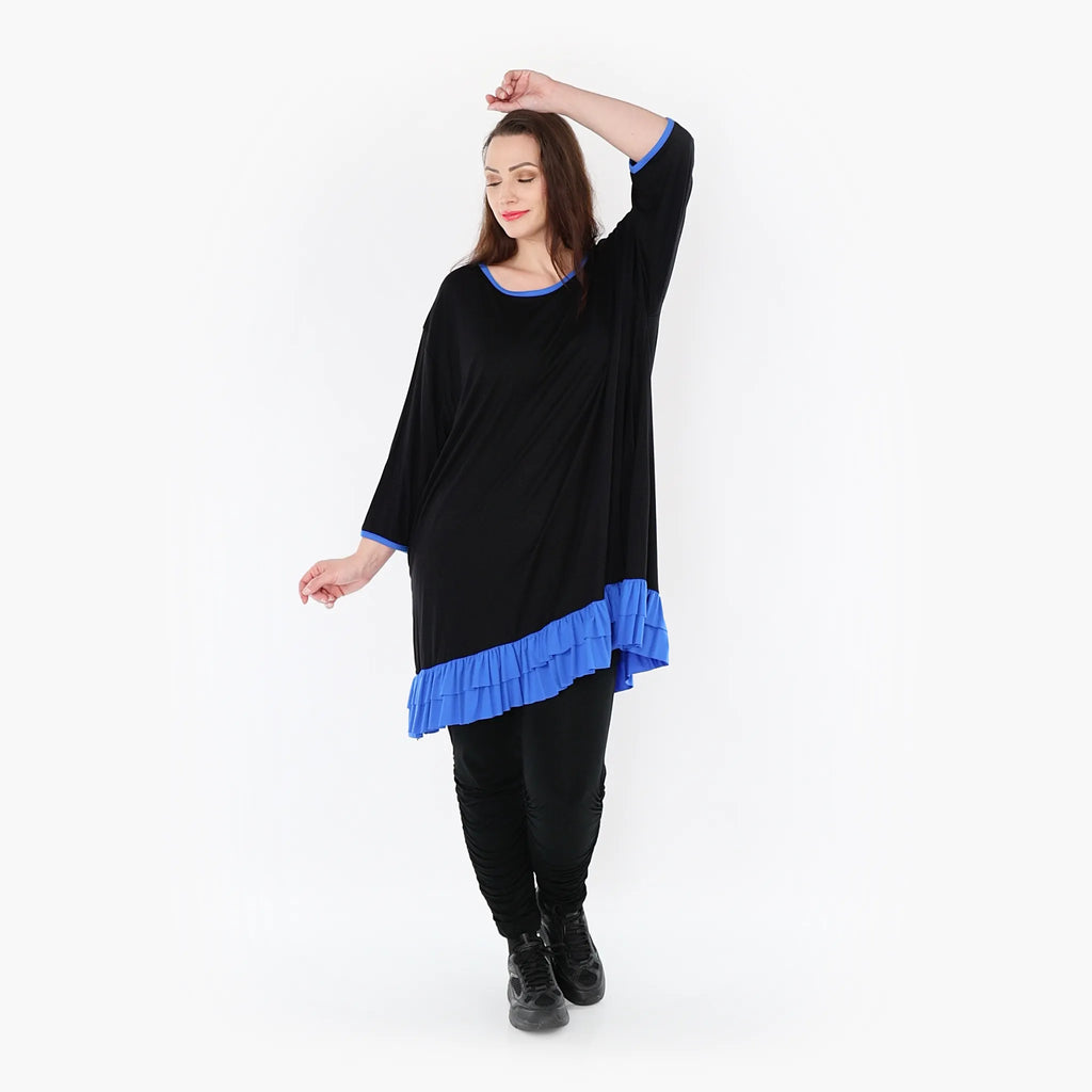 AKH Fashion Shirt 6916 Thea, Schwarz/Blau