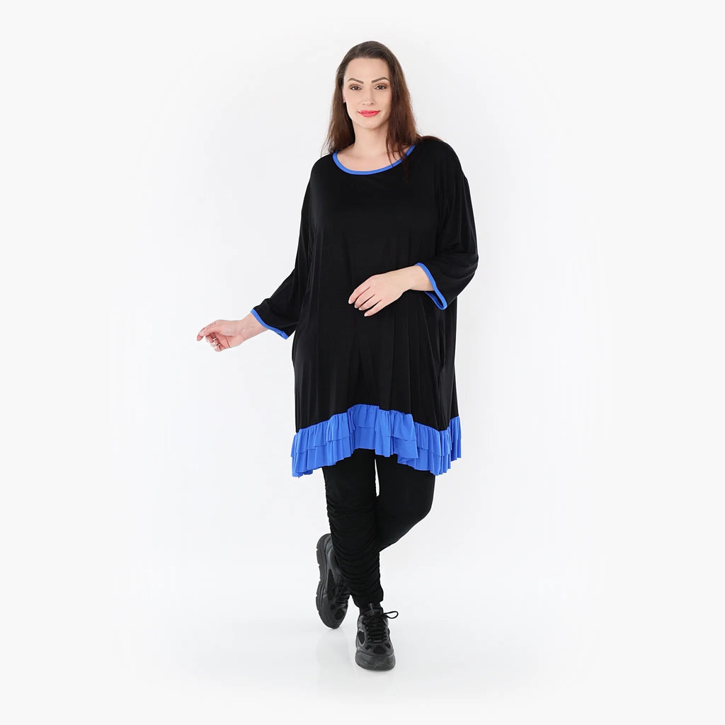 AKH Fashion Shirt 6916 Thea, Schwarz/Blau