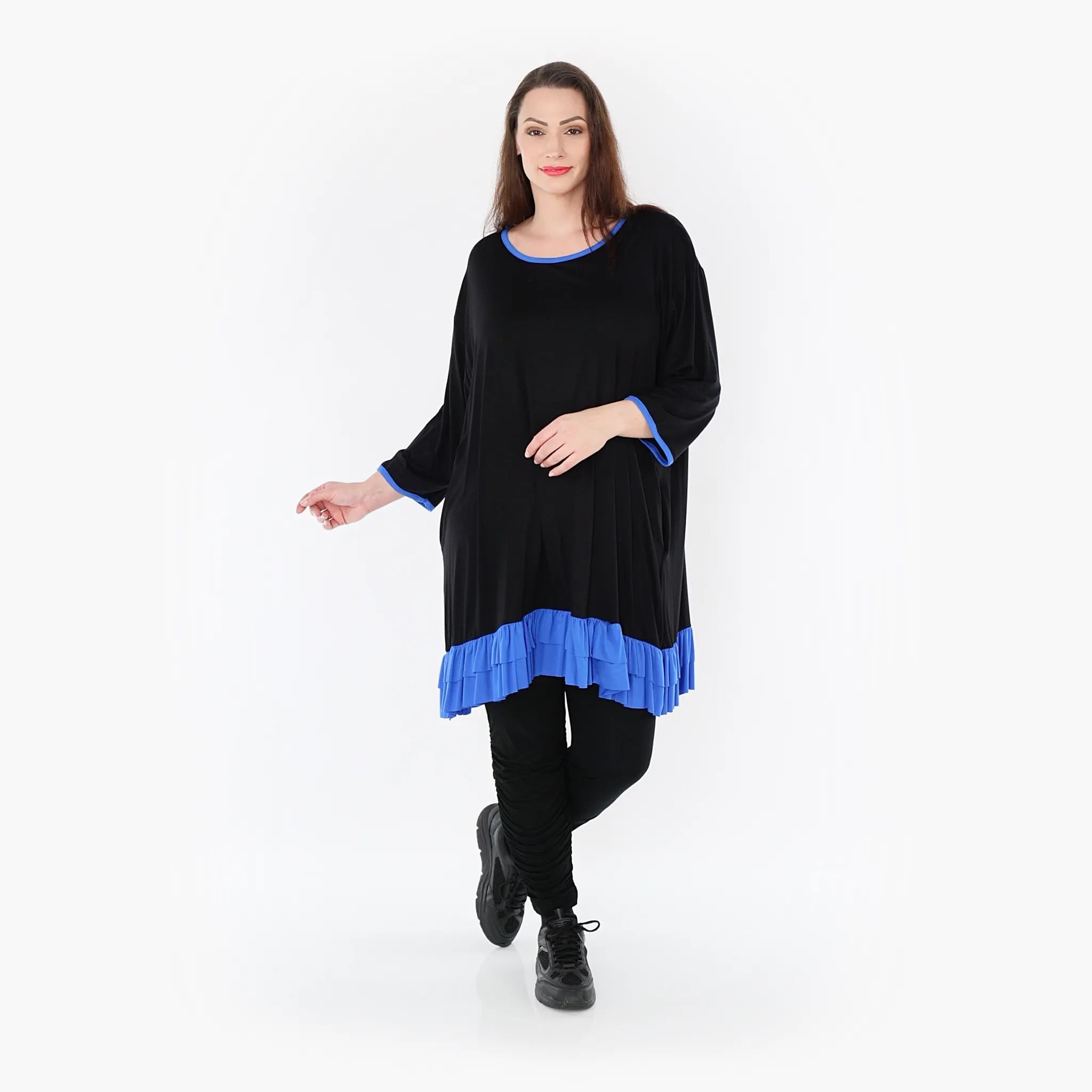 AKH Fashion Shirt 6916 Thea, Schwarz/Blau