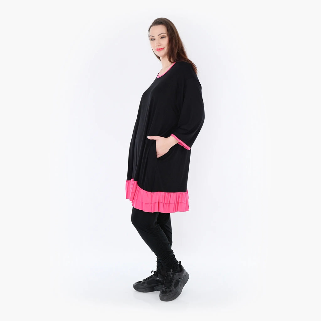 AKH Fashion Shirt 6916 Thea, Schwarz/Fuchsia