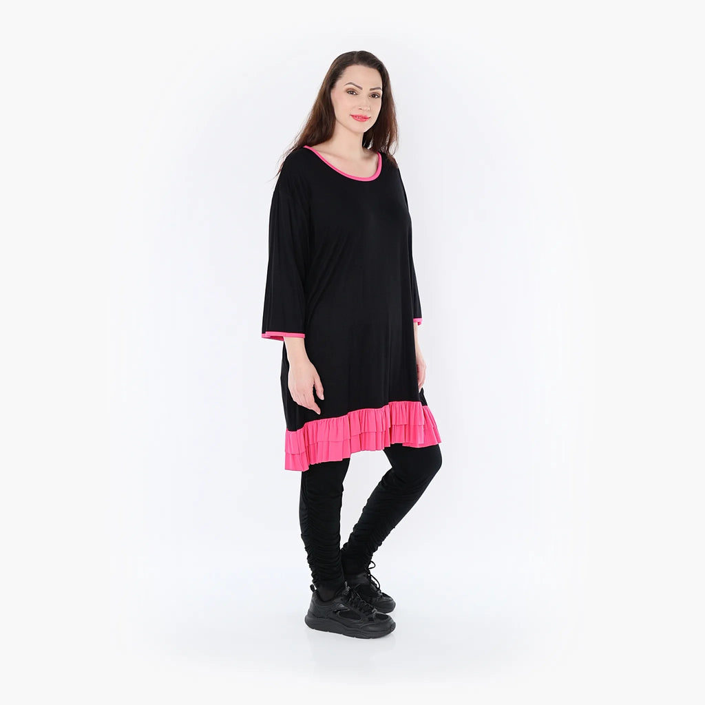 AKH Fashion Shirt 6916 Thea, Schwarz/Fuchsia