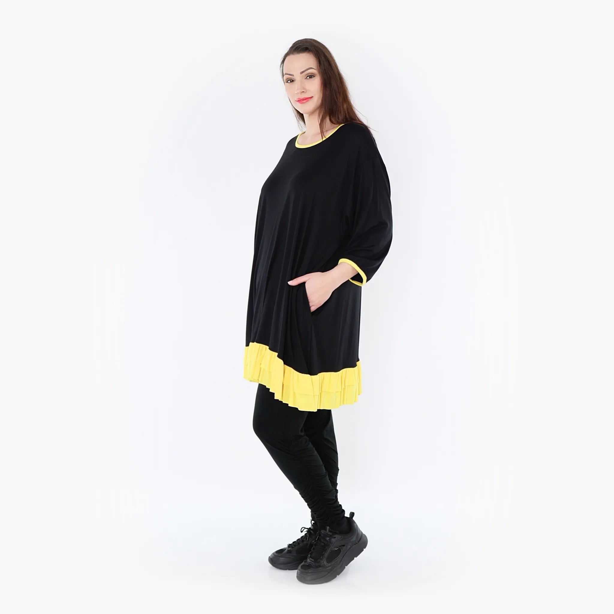 AKH Fashion Shirt 6916 Thea, Schwarz/Gelb