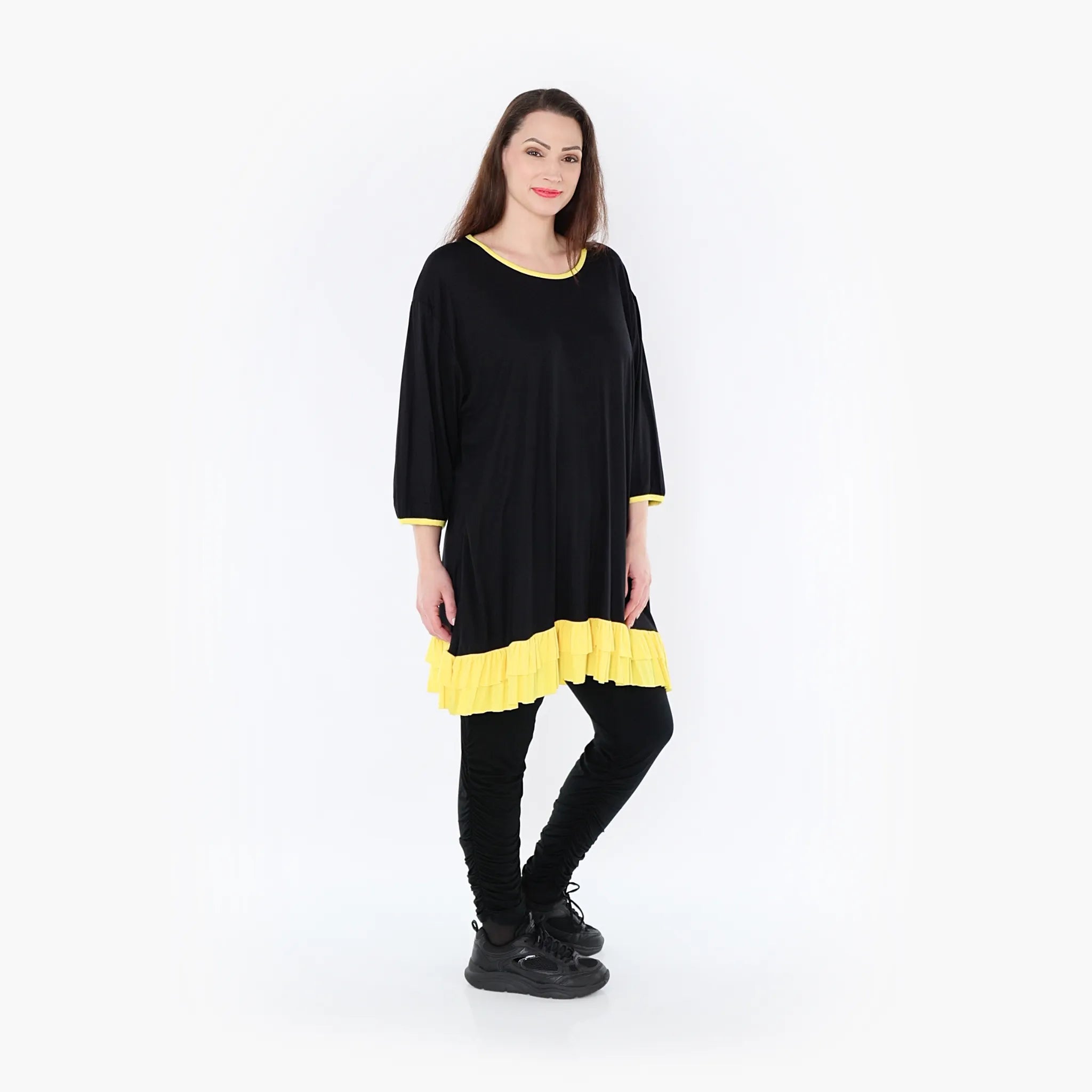 AKH Fashion Shirt 6916 Thea, Schwarz/Gelb