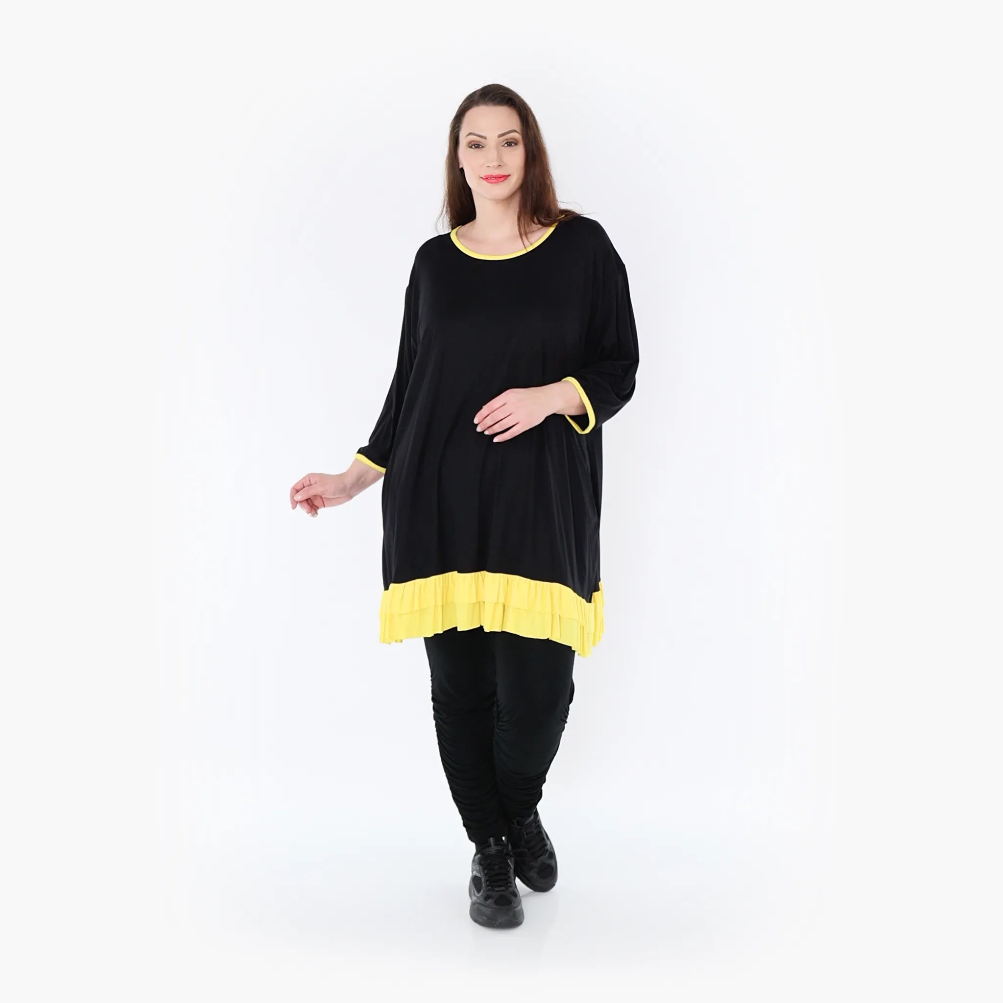 AKH Fashion Shirt 6916 Thea, Schwarz/Gelb