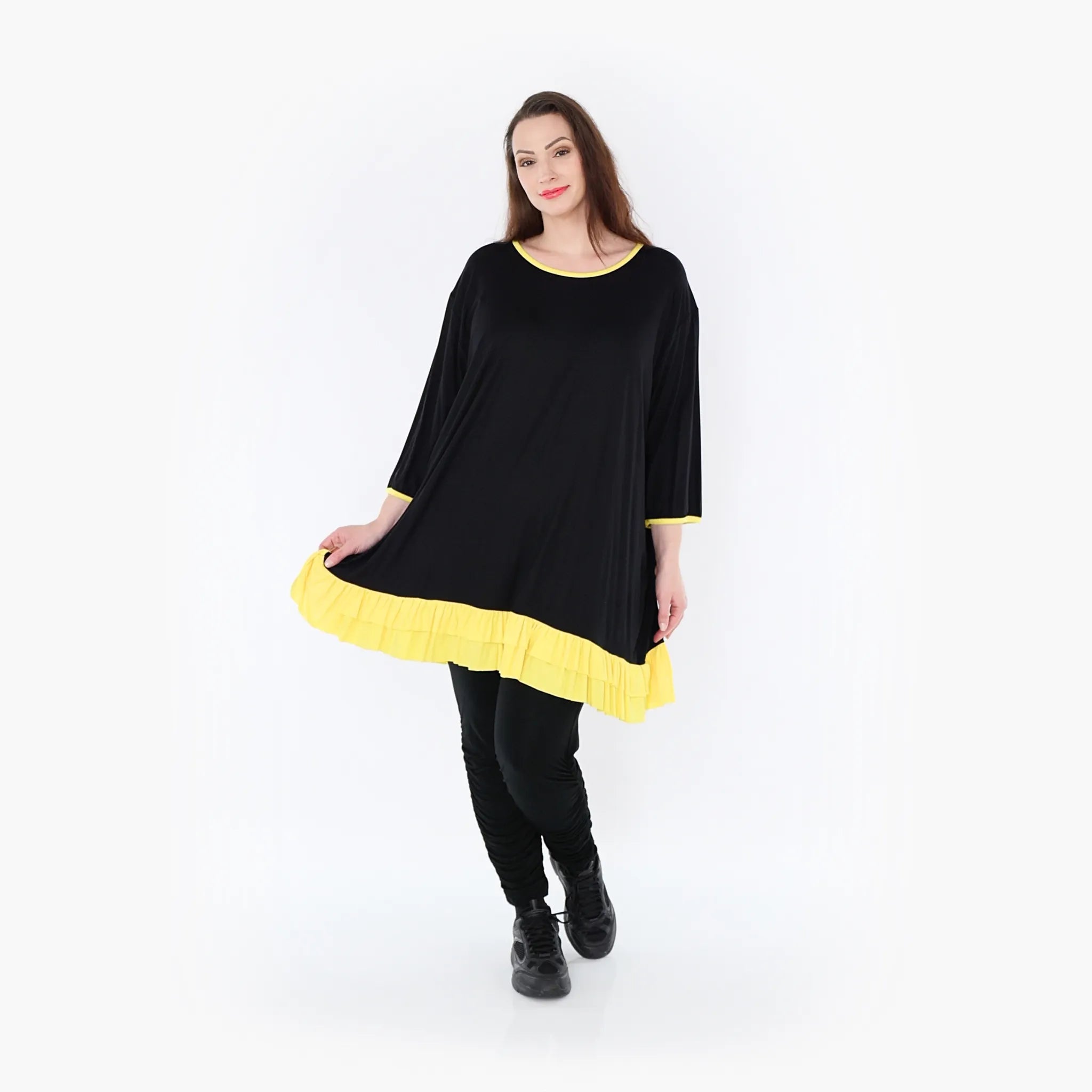 AKH Fashion Shirt 6916 Thea, Schwarz/Gelb