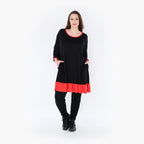 AKH Fashion Shirt 6916 Thea, Schwarz/Rot