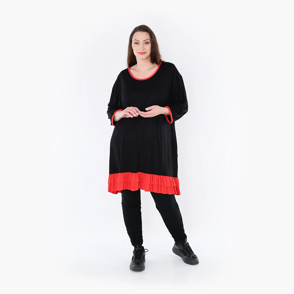 AKH Fashion Shirt 6916 Thea, Schwarz/Rot