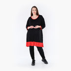 AKH Fashion Shirt 6916 Thea, Schwarz/Rot